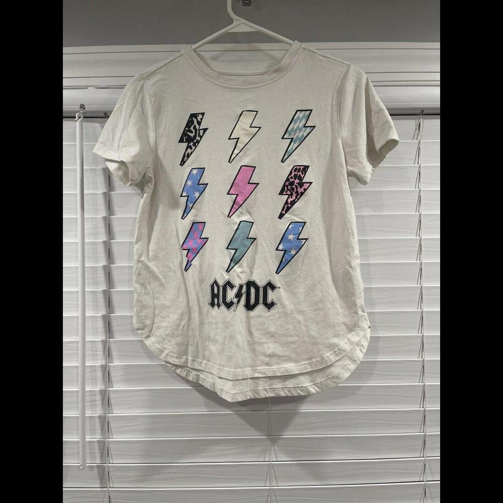 AC/DC Band Tee Shirt Size M Croptop